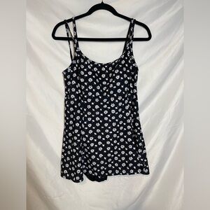 Longitude Navy and White Floral One-Piece Swimsuit
